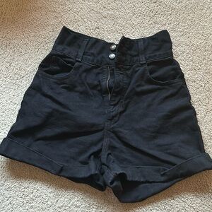 Vintage EXP black high waisted Jean shorts.